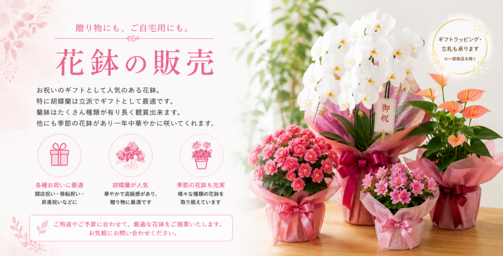 花鉢の販売