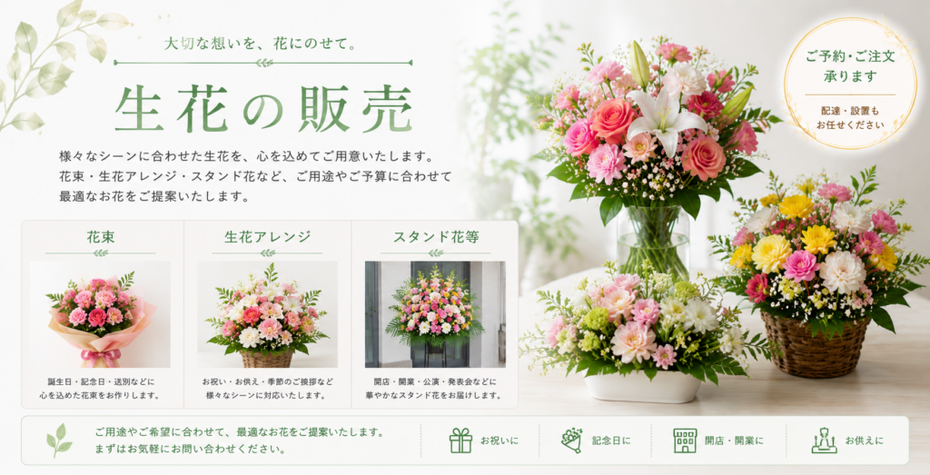 生花の販売
